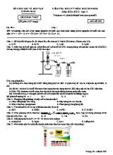 Đề kiểm tra học kỳ I môn Hóa học Lớp 11 - Mã đề 309 - Năm học 2019-2020 - Sở giáo dục và đào tạo Quảng Nam